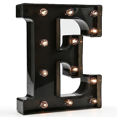 Oycbuzo Light up Letters LED Letter Black Alphabet Letter Night Lights for Home Bar Festival Birthday Party Decorative