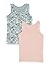 Name It Nmftank Top 2p Pale Mauve Flower Noos Canotta per Bambino e Neonato, 92 (Pacco da 2)
