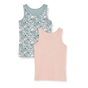 Name It Nmftank Top 2p Pale Mauve Flower Noos meisjes Baby en peuter Topje (2-Pack)