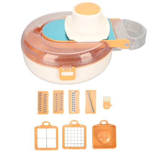 Cortador y picador de verduras 9 en 1, acero inoxidable, naranja miniatura 1