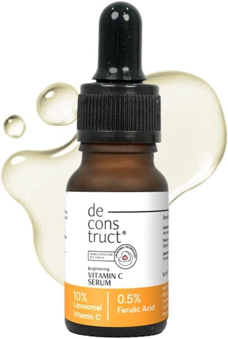 Deconstruct 10% Vitamin C Serum for Brightening| Powered by Liposomal Technology for Visible Glowing Skin|Targets Dull & Uneven Skin Tone |For Oily Skin| Co-Created With Dermatologists| Non-Irritating | 10ML