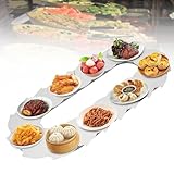 Générique Plateau tournant à 360° pour Aliments, Plateau de Service pivotant et réglable, idéal pour Les Repas Entre Amis, Le Partage de Plats et la décoration - Centre de Table de 1,2 m / 3,9 pi