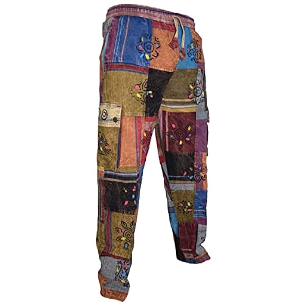 Little Kathmandu – Giacca dritto Loose Cotton patch casual lounge nepalese pantaloni
