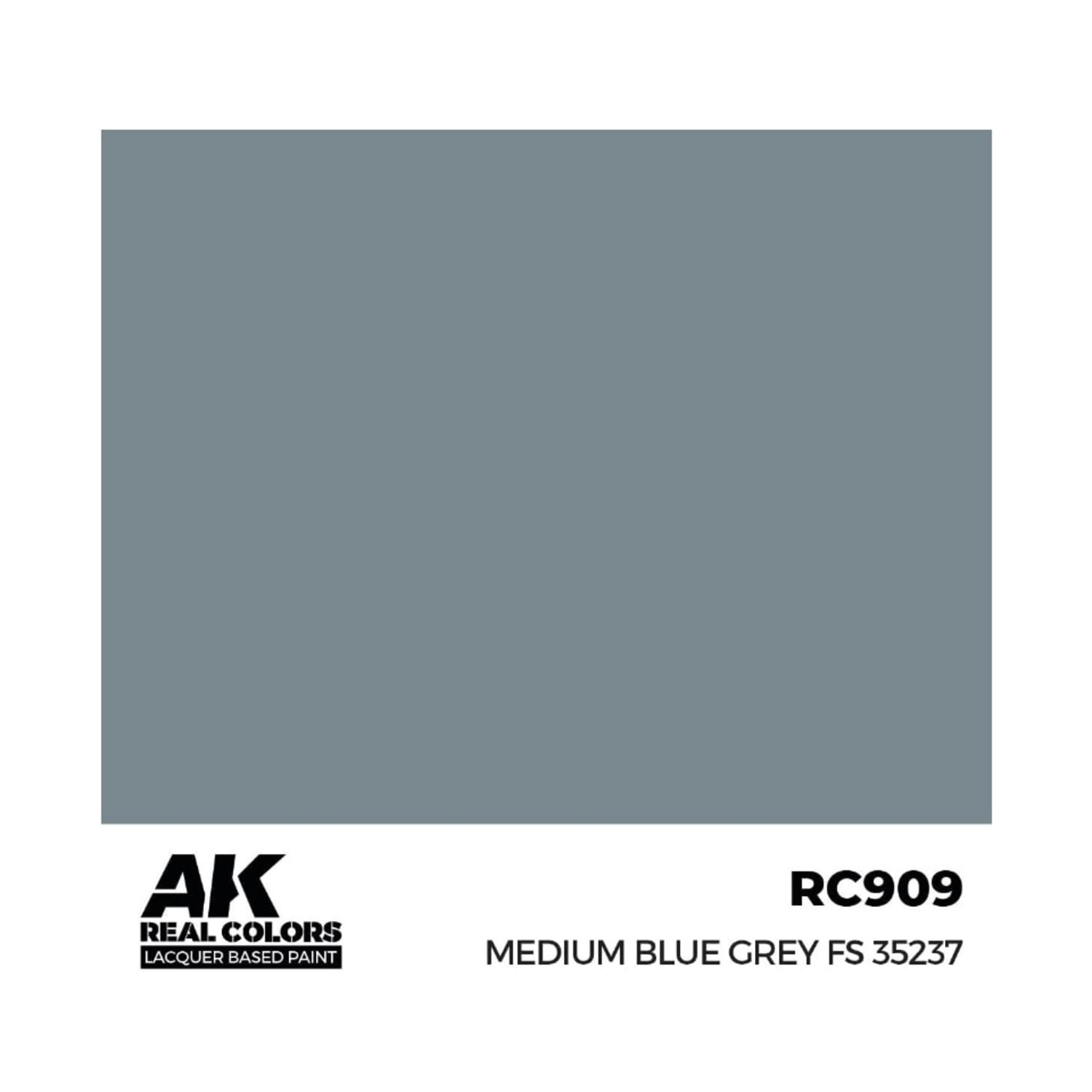 AK Interactive RC909 Medium Blue Grey FS 35237 17ml Real Colours Lacquer Paint