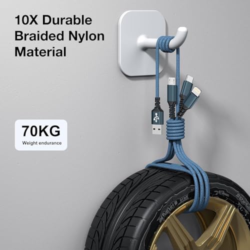 GIANAC Multi USB Kabel [3Stück 1.2M] ladekabel 3 in 1 schnellladekabel – Ansicht 5