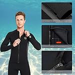 Wetsuit Top Wetsuit Pants 2mm Neoprene Wetsuit Jacket Men Women Front Zip Long Sleeve Diving Suit for Swimming Surfing Snorkeling Kayaking Scuba Diving - Image 4