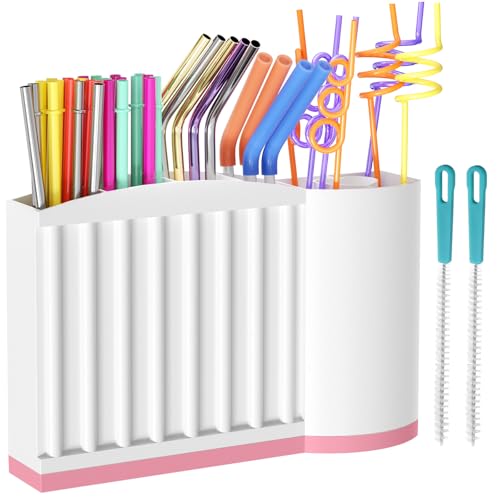 Straw Holder and Organizer for Reusable Straws Rack with Strong