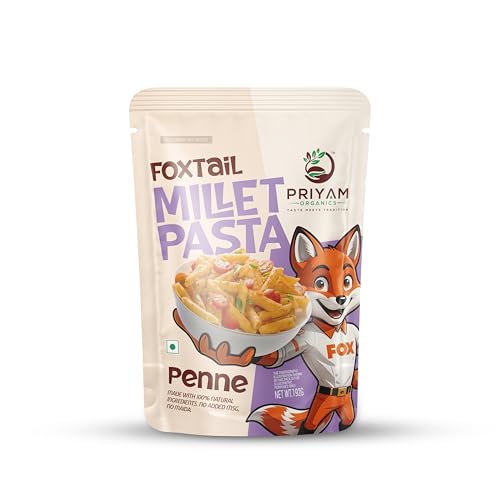 Image of PRIYAM ORGANICS Foxtail Millet Multigrain Penne Pasta with Seasoning Mix | Ultimate Multigrain Nutritious Pasta Blend | 192 g