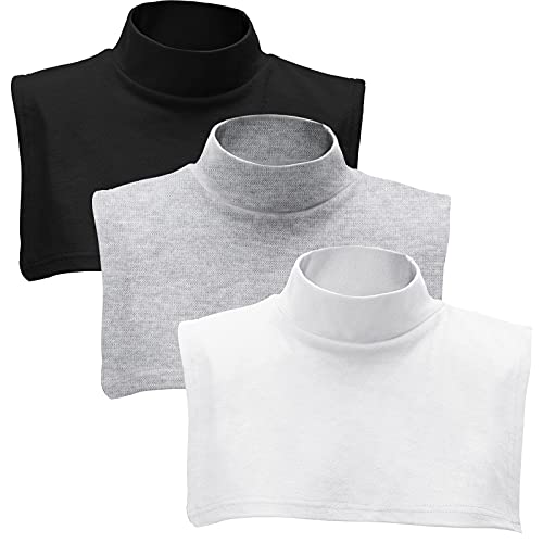 Fake Turtleneck Dickey Detachable Collars Set Half Top Mock Blouse Collar for Women Men