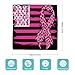 BSUYGET Pinks Breast Cancer Awareness Ribbon American Flag Fashion Silk Scarf Soft Lightweight Headscarf Hair Wrap for Women