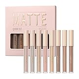 Anglicolor 8 Farben Matter flüssiges Lidschatten Set, Matte Velvet Liquid Shadow Set, Wasserfest Long Lasting Quick Drying Eye Shadow Make up Kits für Partyhochzeitsfest Oder Tägliches
