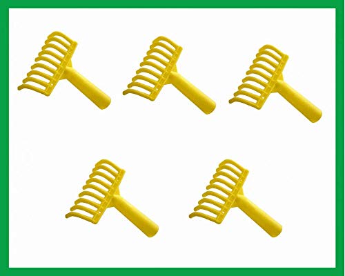 Rastrello In Plastica 9 Denti Per Olive Con Manico Forato - Attrezzo Per Raccolta, Adatto A Pertiche