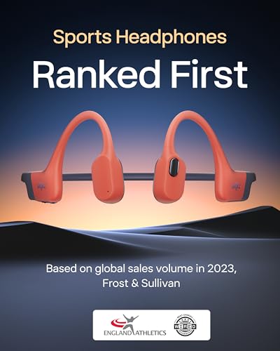Image of SHOKZ OpenSwim Pro Open-Ear MP3 Headphones, Red, IP68 Waterproof, 32GB MP3 | IP68 waterproof; Bluetooth + 32GB MP3 modes; Vivid underwater sound; 9H battery; Swimming /Water sports