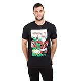 camiseta 7up joventut  7-UP Santa Camiseta, Black, XX-Large para Hombre