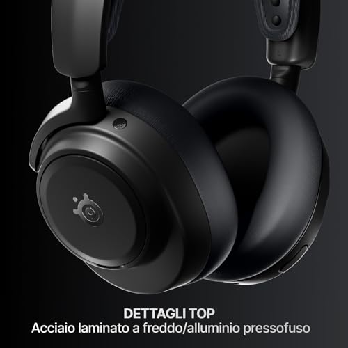 Arctis Nova Pro Omni - Cuffie gioco wireless Hi-Res, 96kHz/24bit, ANC, Mic ClearCast Pro, Filtro antirumore IA, App mobile, Mix 2,4GHz + BT, OmniPlay PC+PlayStation+Xbox - Grafite - Cuffia gaming - Immagine 8