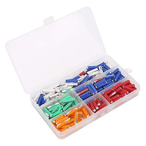 Fusível automotivo, kit de 200 peças de fusíveis de carro com caixa de armazenamento para 2 rodas pa