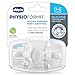 Chicco PhysioForma 100% Soft Silicone One Piece Pacifier for Babies Aged 0-6 Months | BPA & Latex Free | Reusable Sterilizing Case | Clear, 2pk
