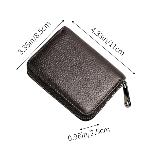 Coin Purse, Card Wallet, Classic Style, Solid Color, Small Thin Portable Structure, Driver's License Bank Card Storage Women (Coffee)2