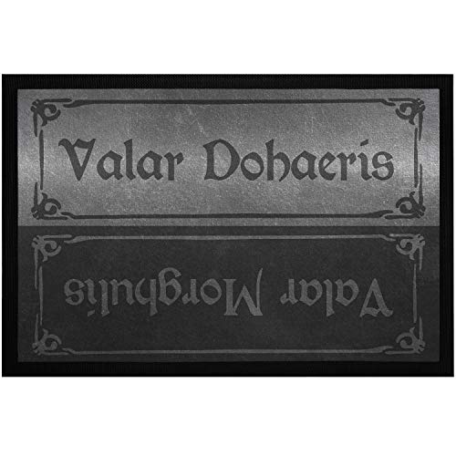 MoonWorks® Fußmatte Aufdruck Valar Dohaeris Valar Morghulis Zitat Fantasy-Serie rutschfest...