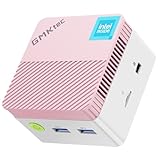 GMKtec Mini PC NucBox G5, Intel 12th Gen Alder Lake N97 (up to 3.6GHz), 12GB RAM 256GB M.2 SSD, Home, Business, Office Mini Computer, 4K UHD Dual HDIMI, RJ45-Pink