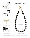 CH.yishi Gemstone Beaded Phone Charm Wrist Strap with Steel Cable Core Stringing, Detachable Phone Bracelet Strap with Metal Tether Tab (Blue Goldstone)