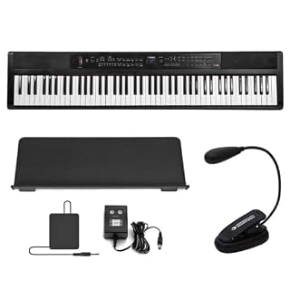 Artesia PE-88 Piano numérique portable Noir + lampe LED Keepdrum - Les Beatles, Paul McCartney, John Lennon, RIngo Starr, George Harrison