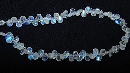 Pierre de lune arc-en-ciel en perles briolettes pour fabriquer un cadeau unique
