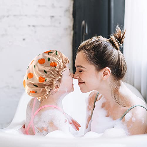Tcotbe 3 Pcs Kids Shower Caps Rabbits Prints Double Layers Children Shower Caps Peva Bath Hats For Kids Reusable Cartoon Animal Kids Bonnets Hair Covers For Boys And Girls #TOP3
