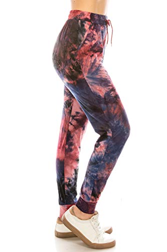 Leggings Depot JGA-Q526-L Mars Print Jogger Pants Large