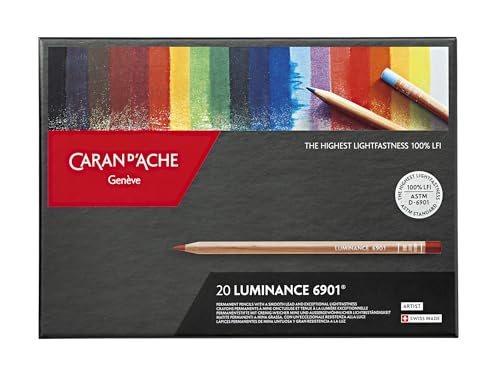 Lápis de Cor Caran D'Ache Luminance 20 Cores Caran D'Ache, 20 Cores