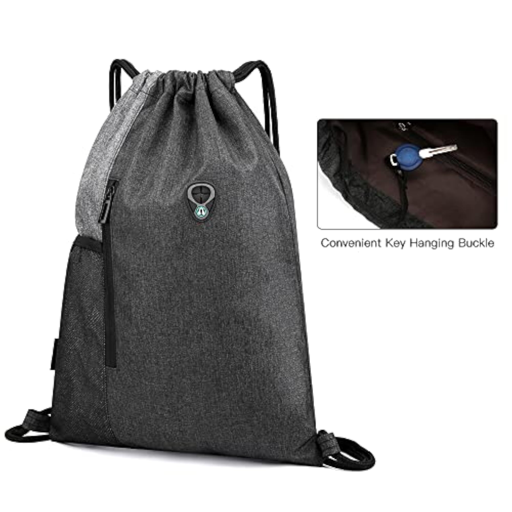 Water-resistant Drawstring Bag with Earphones