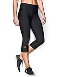 Under Armour Women's HeatGear Armour Capri, Black (001), Large