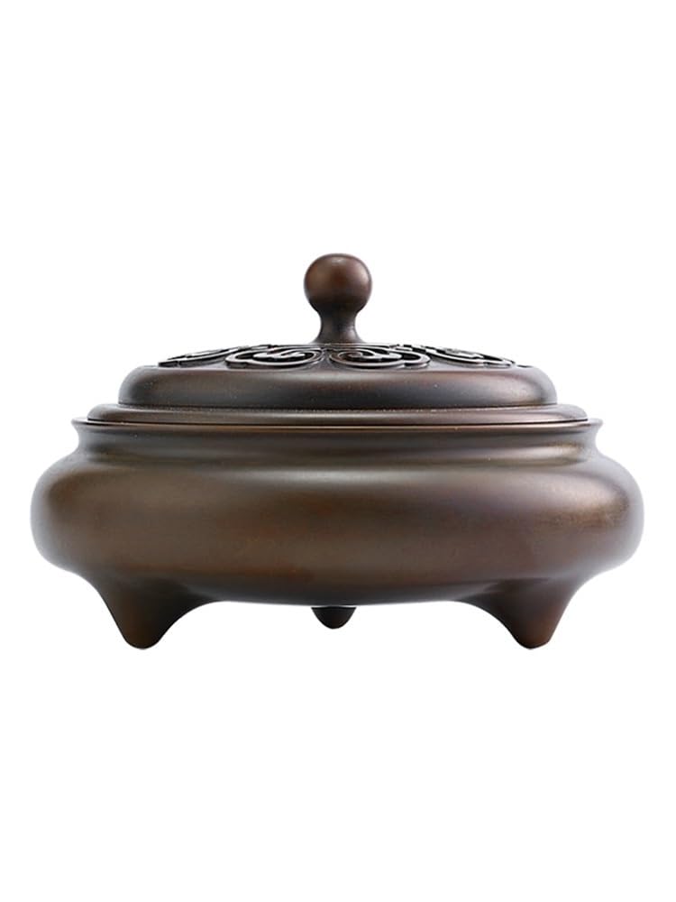 Household Brass Incense Burner Three Feet Base Holder For Smudging, Burning, Ritual Purpose, Decoration Decor