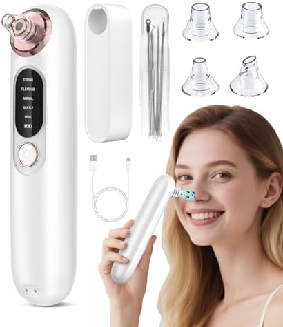 5-Speed ​​Blackhead Remover for Sensitive Skin, Wireless Charging...