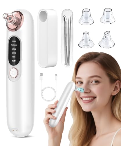 5-Speed ​​Blackhead Remover for Sensitive Skin, Wireless Charging...