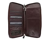 11 Kredit- / Kundenkarte Slots und Netz ID / Foto window.4 verrutschen Taschen für Pässe, Banknoten und die damit verbundene Reise documents.Large Reißverschluss pocket.Pen Halter