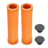 【Confortable】Ces poignées de vélo sont fabriquées en caoutchouc, durables et durables. Le design doux et ergonomique offre une prise en main confortable, réduisant la fatigue de la main pendant les longs trajets.