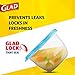 Glad GladWare Design Series Food Storage Containers - Medium Rectangle - Meal Container Holds up to 24 Ounces of Food - Lock Tight Seal, 4 Count