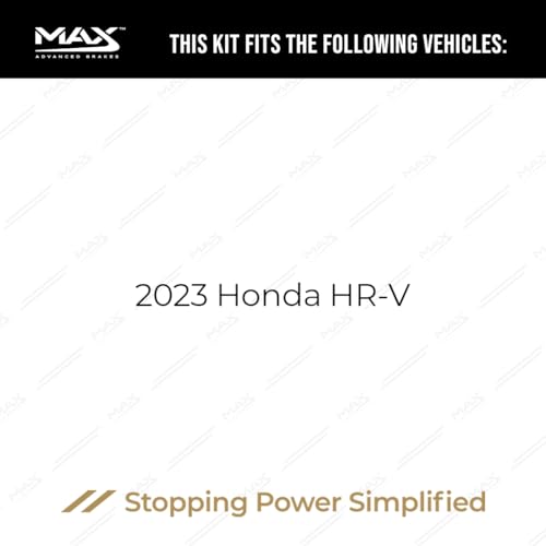 Image of MAX Advanced Brakes - Rear Brake Kit For 2023 Honda HR-V| Carbon Ceramic Brake and Rotor Kit| Daily Driving Geomet Coated Brake Rotors