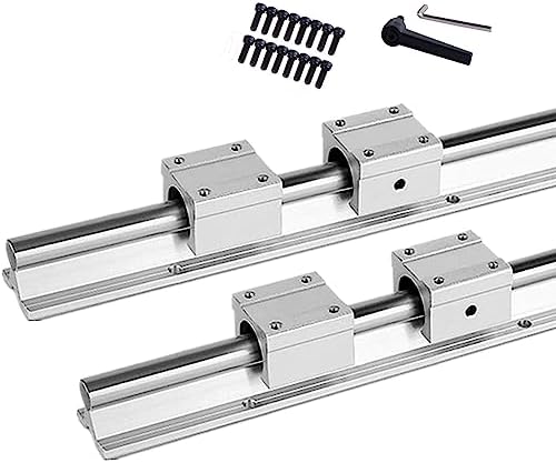 600mm SBR16 Linear Rail + SBR16UU Slide Bearing Block for Fully Supported Linear Rail 16mm Linear Rail Overall Length 23.6 inch/600mm