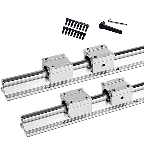 600mm SBR16 Linear Rail + SBR16UU Slide Bearing Block for Fully Supported Linear Rail 16mm Linear Rail Overall Length 23.6 inch/600mm