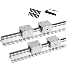 600mm SBR16 Linear Rail + SBR16UU Slide Bearing Block for Fully Supported Linear Rail 16mm Linear Rail Overall Length 23.6 inch/600mm