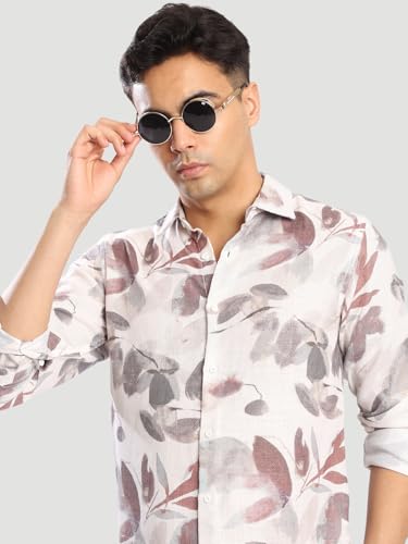 Image of BENE KLEED Men's Textured Cotton Shirt | Point Collar | Full Sleeves | Regular Fit