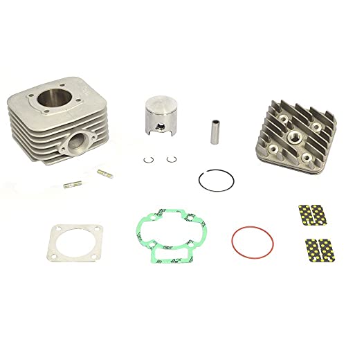 Kit Cilindro con testa in Alluminio, ø 47.6 mm, 80 CC, Corsa Lunga applicabile per Aprilia - Derbi - Gilera - Italjet - Piaggio