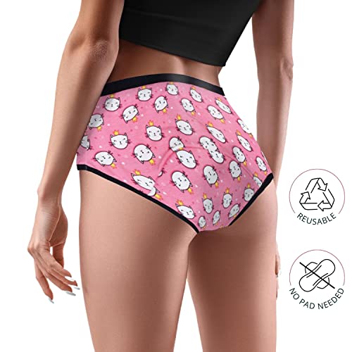 Image of DChica Essentials Period Panties Medium to Heavy Flow No Pad Required Anti Microbial, Absorbent Menstrual Underwear for Women Easy to Wash, Leak-Proof, Reusable Period Panty Briefs (1 Pc)