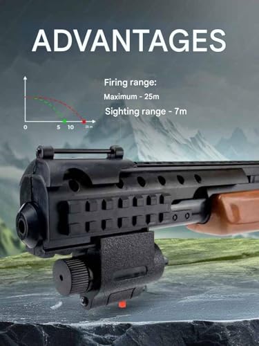 Image of SHAKTISM BB Bullet Gun Toy, Mechanical Pump-Action Shotgun, 65.5 x 4 x 7 cm, with 20 Plastic Bullets, Durable Plastic and Metal Construction