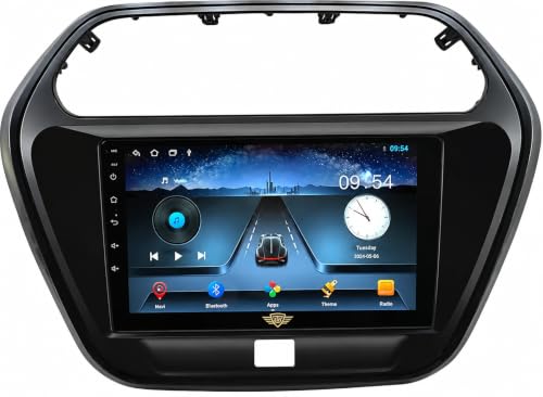 Image of Original QLED 9 inch Zlink Car Android Stereo | OS 13 | 4GB+32GB | Display Support Car Play & Android Auto | incl. AHD Rear Camera & Frame Compatible with Mahindra TUV 300-1 Year Warranty