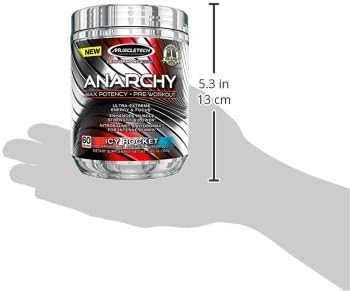 MuscleTech Anarchy, Mac Potency Pre-Workout Powder, Icy Rocket Freeze, 60 Servings 10.7oz (306g)