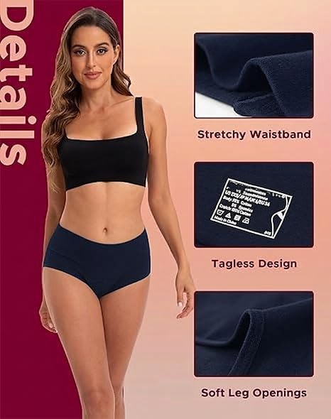 Image of Period Panty For Women | Heavy Flow Period Panty For Girl | LeakProof Period Panties High Absorbency Menstrual Underwear, Soft & Comfortable 2 Years Reusable Quick-Dry & Washable ( Pack Of 1 )