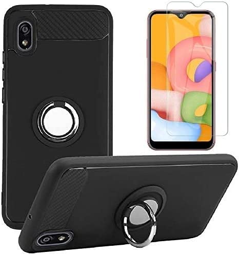 P/N Jitterbug Smart 3 / Lively Smart Case and Screen Protector, Rotating Ring [Magnetic Car Mount] Cover Case and Screen Protector for Lively Smart (Black)
